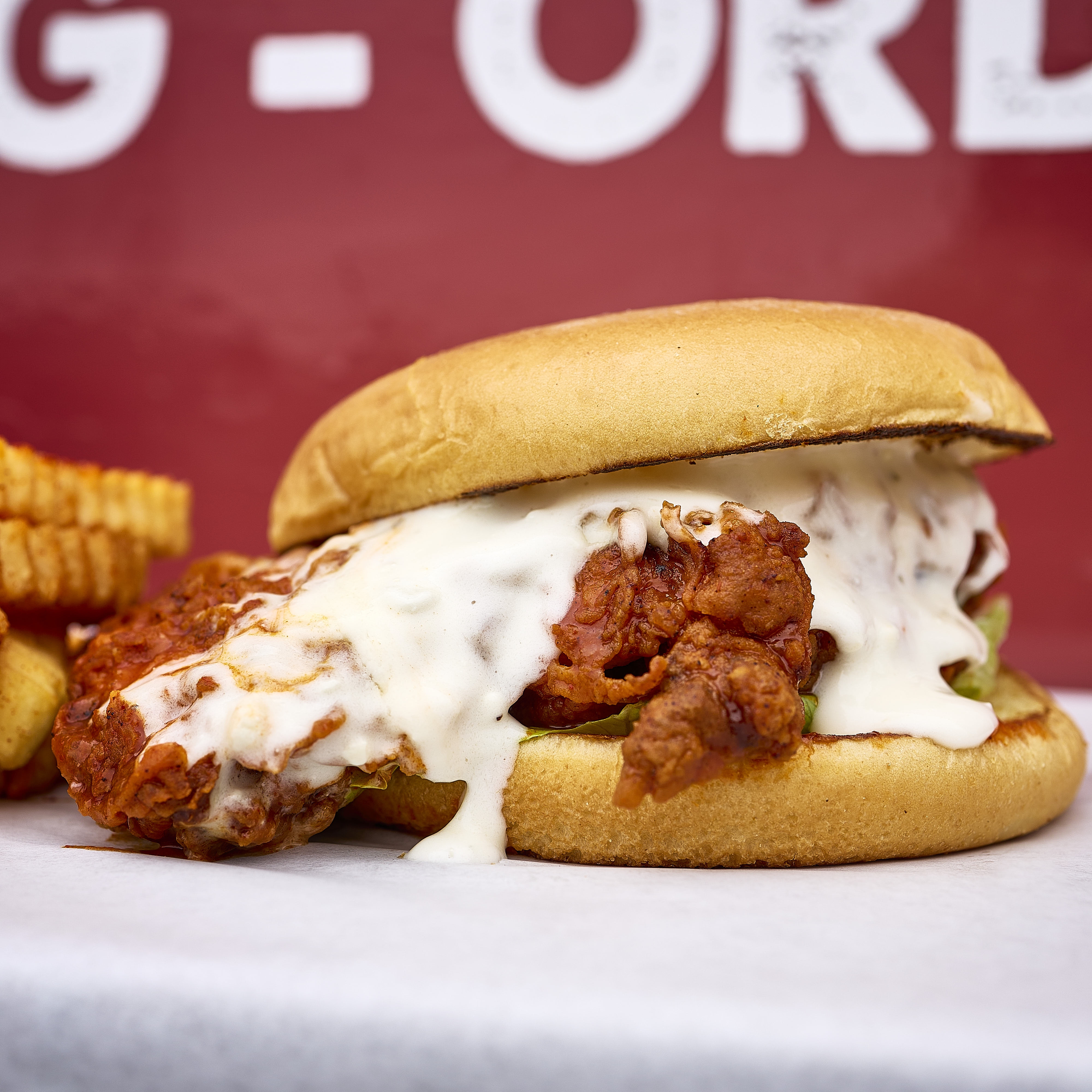 Crispy Buffalo Chicken Burger